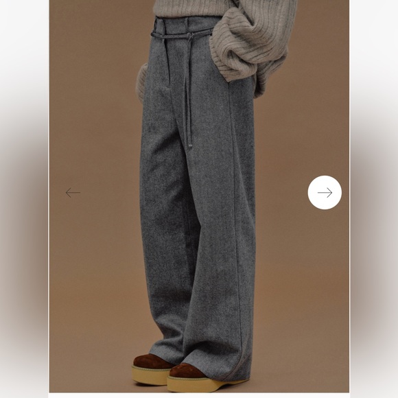 Source Unknown Belted herringbone trouser - Picture 2 of 6